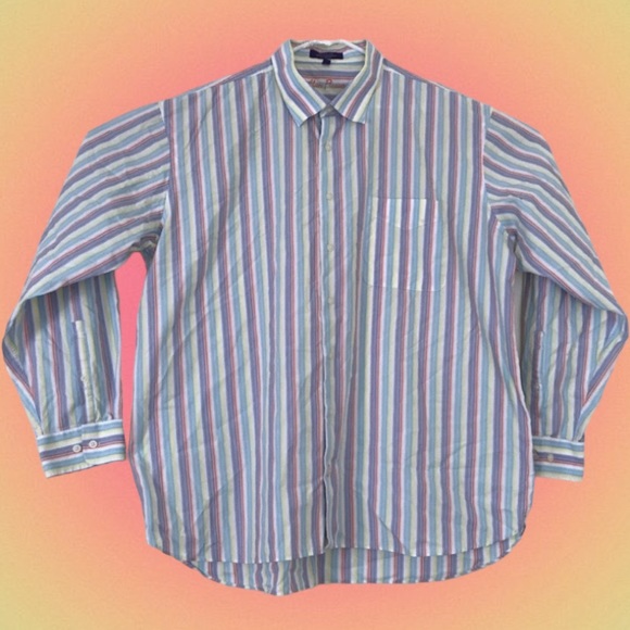 Alan Flusser Other - Alan Flusser 2XL Vertical Stripe Multi Color Shirt